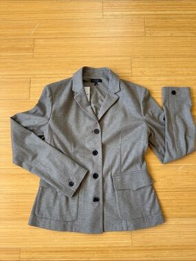 rag & bone Heather Brown Notch Collar Tailored Jane Blazer